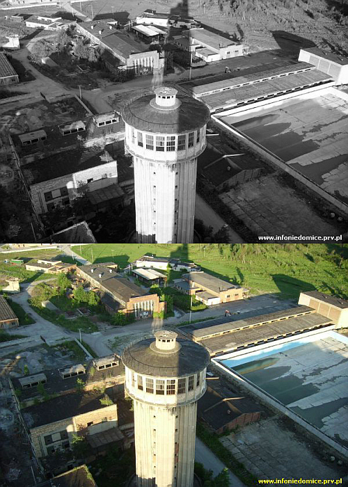 Na zdjęciu widok z komina na wieżę kwasu